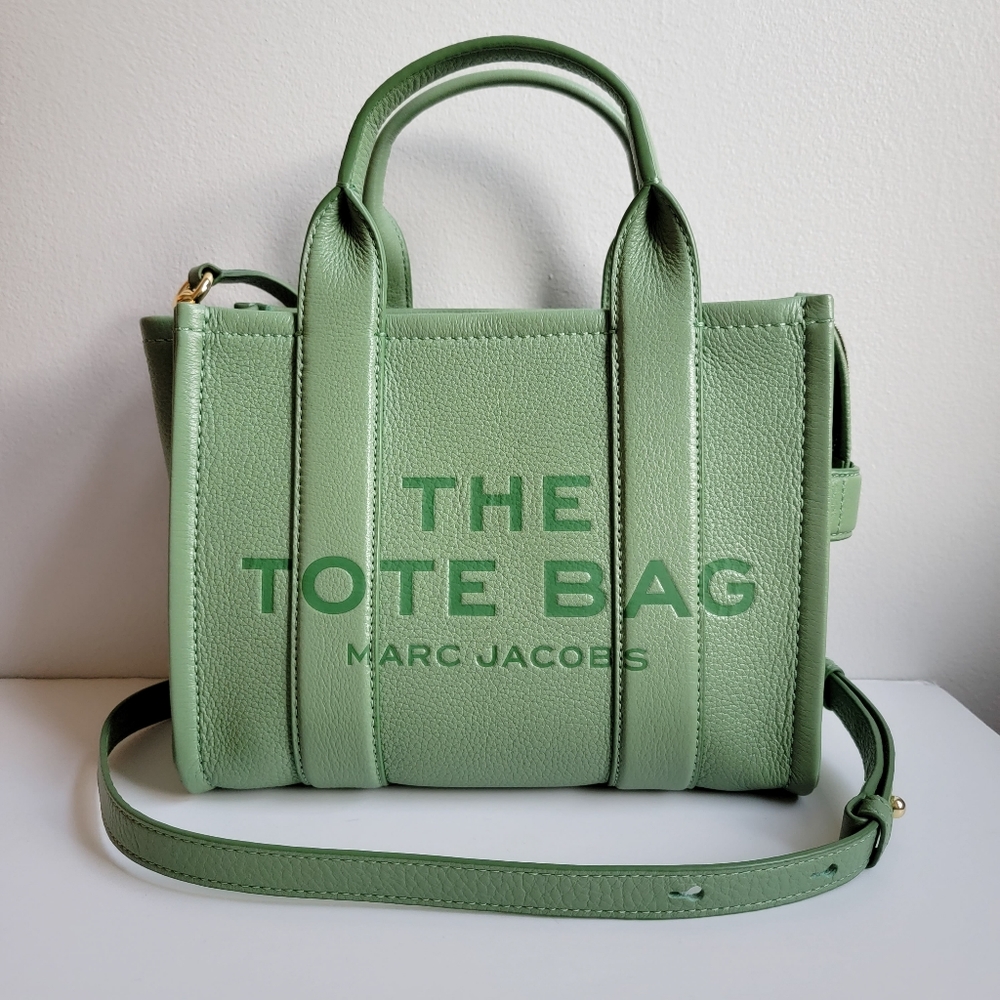 Marc Jacobs Small Tote Bag Aspen Green Leather
